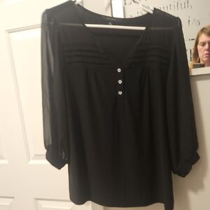 Elegant Black Women's Top